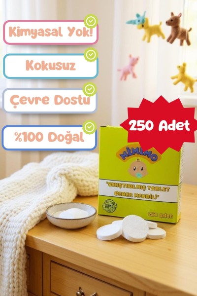 Sihirli Tablet Islak Mendil 250 Adet - Mimimo Sihirli Tablet Islak Mendil 250 Adet - Mimimo