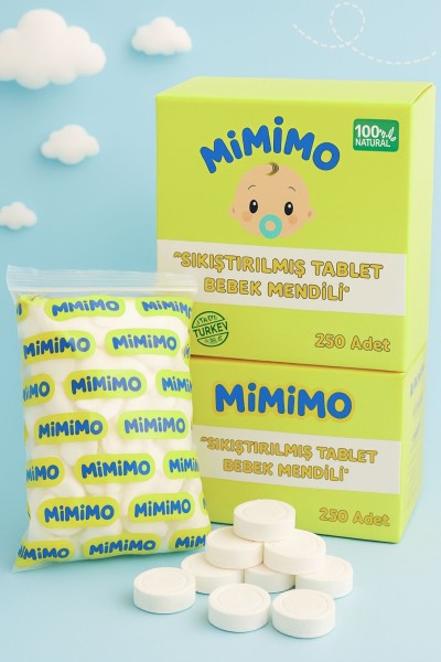 Sihirli Tablet Islak Mendil 250 Adet - Mimimo Sihirli Tablet Islak Mendil 250 Adet - Mimimo