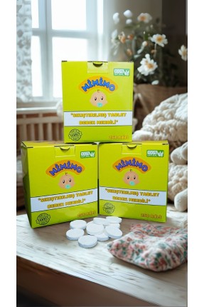 Sıkıştırılmış Tablet Islak Mendil 250 Adet x 3 Kutu - Mimimo