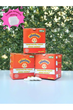 Sıkıştırılmış Tablet Islak Mendil 100 Adet x 3 Kutu - Mimimo