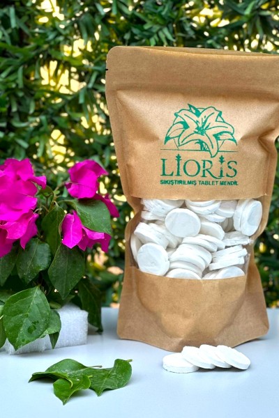 Sıkıştırılmış Tablet Mendil 150 Adet - Lioris
